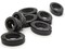 8 23mm Black Plastic Oval Ring Beads - Oval Bead Frames